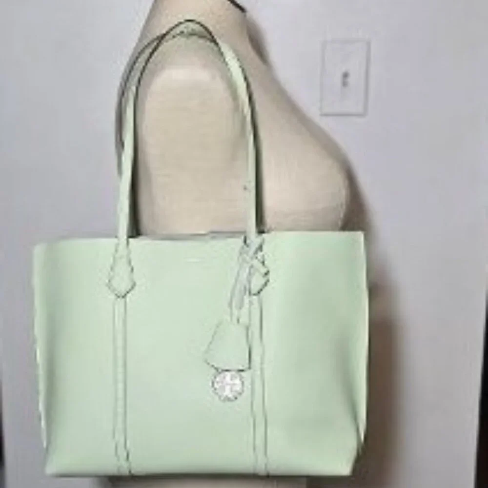 Tory Burch $378 Medium Pery Tote Meadow Mist NWT!